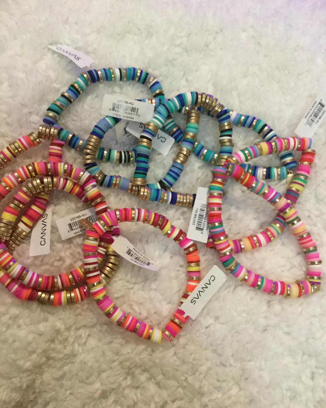 These bracelets are so cute and trendy! Great as singles or stacked! Makes a perfect gift for any age!