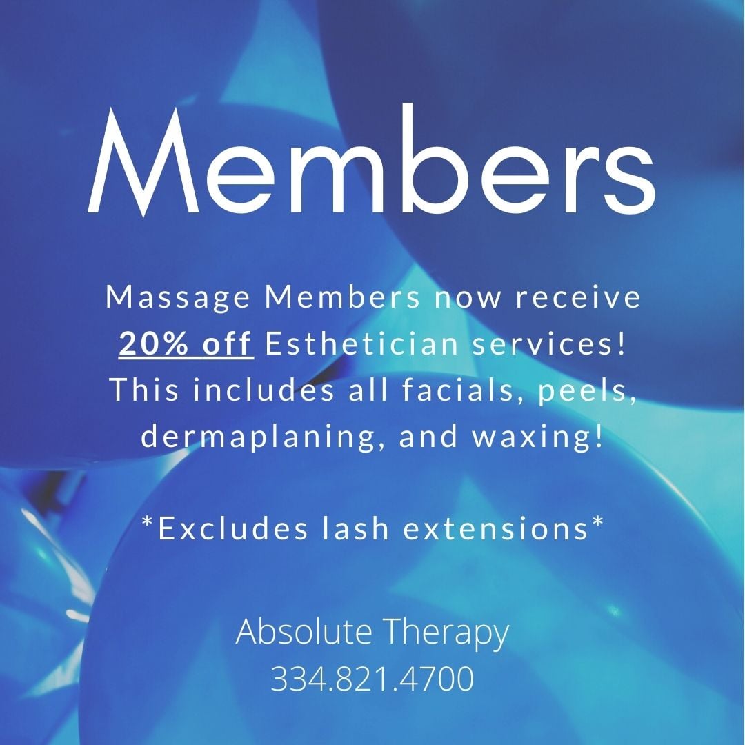 Members now get their  discount on Esthetician services! This includes all facials, peels, dermaplaning, and waxing! Excludes lash extensions