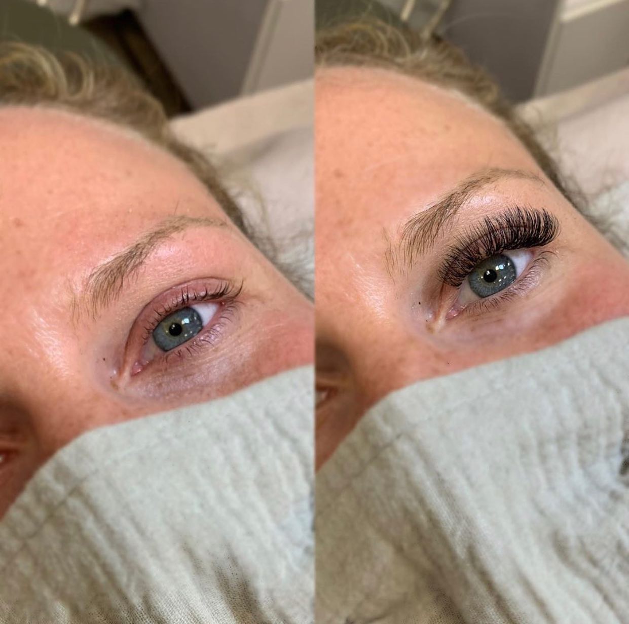 Nothing like a good before after!! Hybrid lashes done by abbie.societysalon