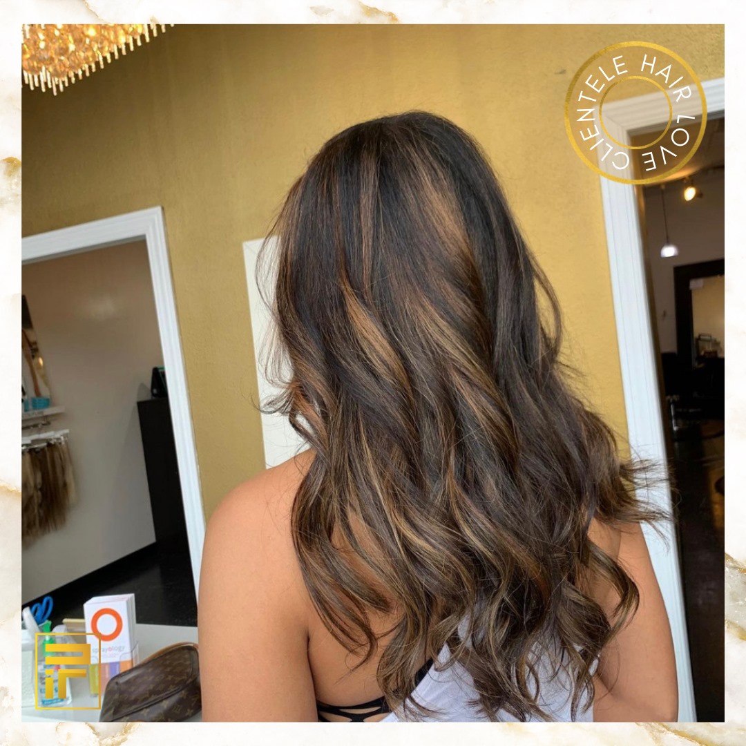 We love to share our clientele hair love 💛 Here is one of our incredible clients who got these bright, gorgeous colorful highlights and stylized with curls