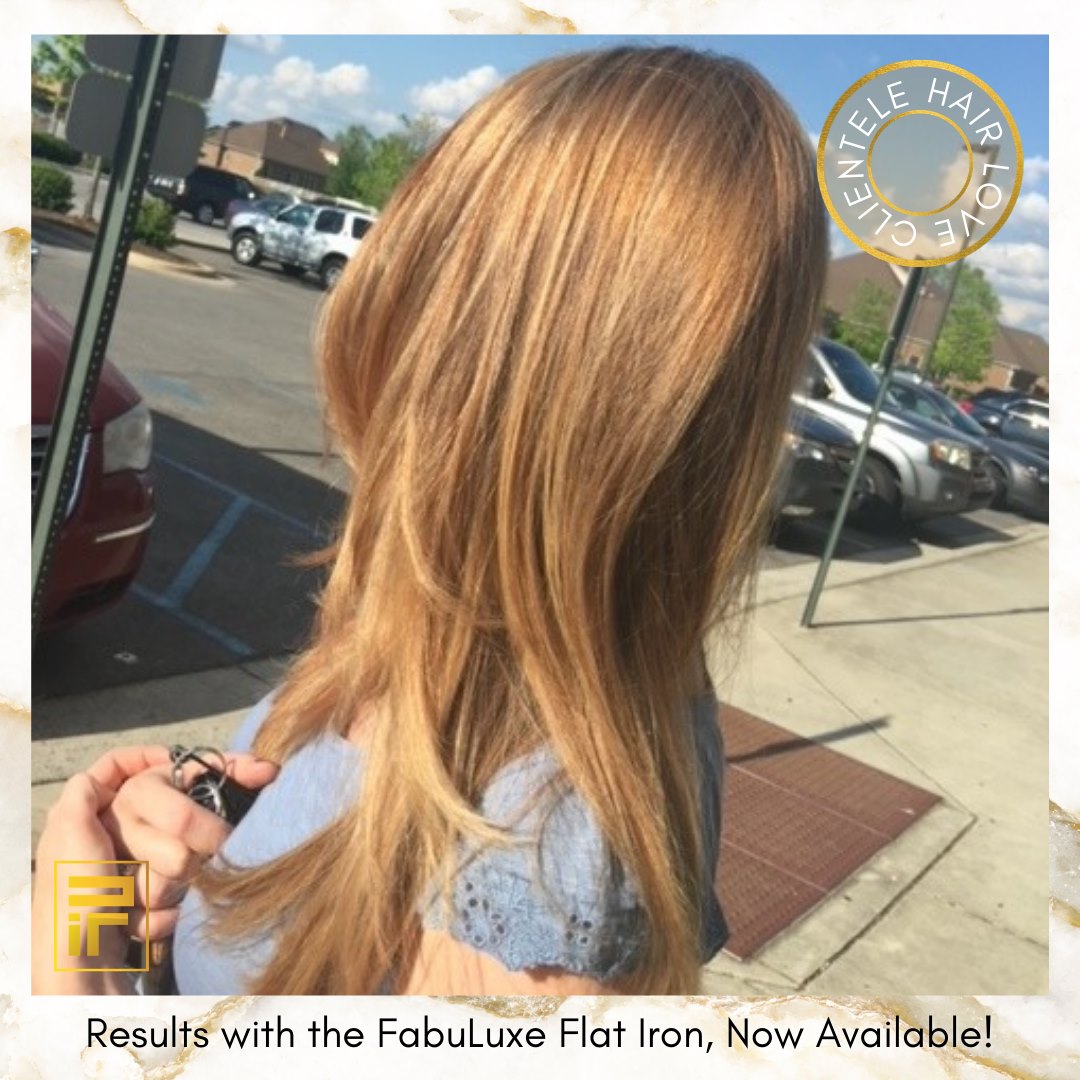 The best ending to a perfect cut at It’s Fabulous is our styling options! Our client got her hair straightened with our amazing FabuLuxe Flat Iron