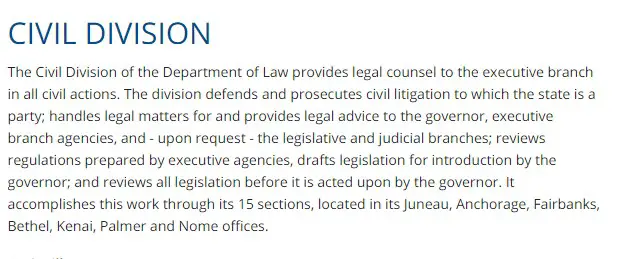 Alaska Department of Law - Civil Division