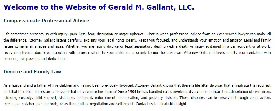 Law Office of Gerald M. Gallant, LLC