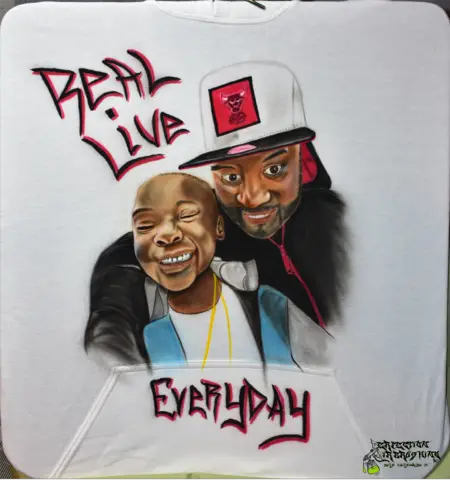 Two Person Portrait Airbrushed TShirt or Hoodie