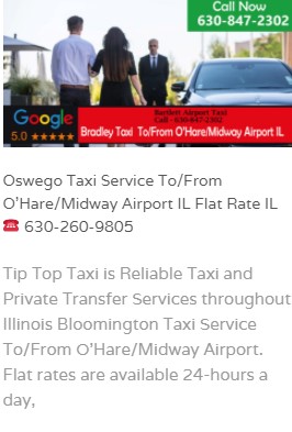 Aurora Taxi Cabs - O'Hare Midway at Share Ride Taxis