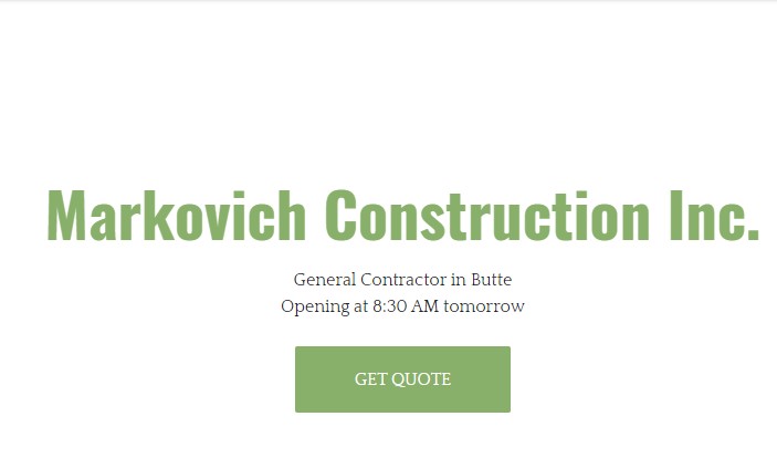 Markovich Construction Inc.