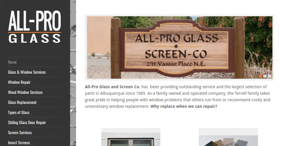 Company logo of All-Pro Glass & Screen Inc.