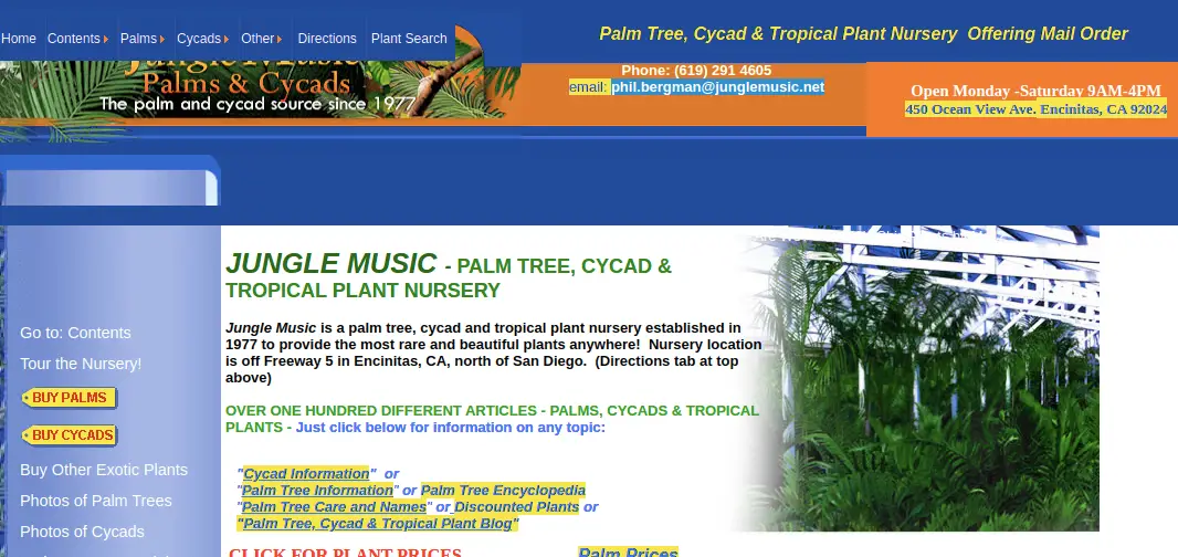 Company logo of Jungle Music Palms, Cycads & Tropical Plants