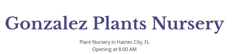 Business logo of Gonzalez Plants Nursery