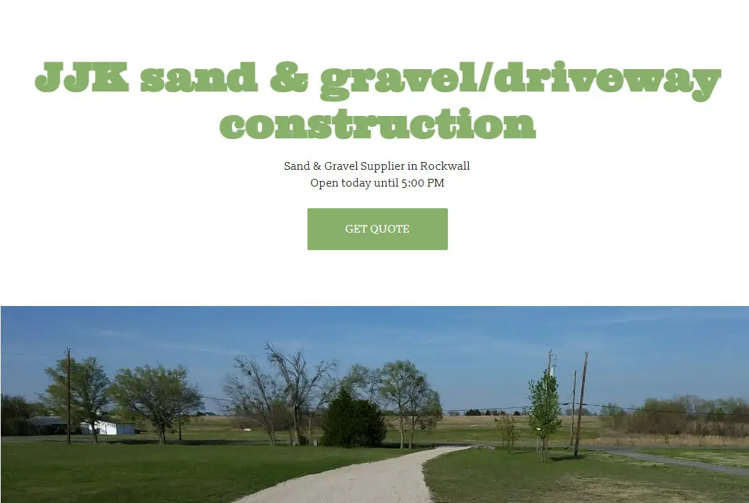 Company logo of JJK sand & gravel, driveway construction
