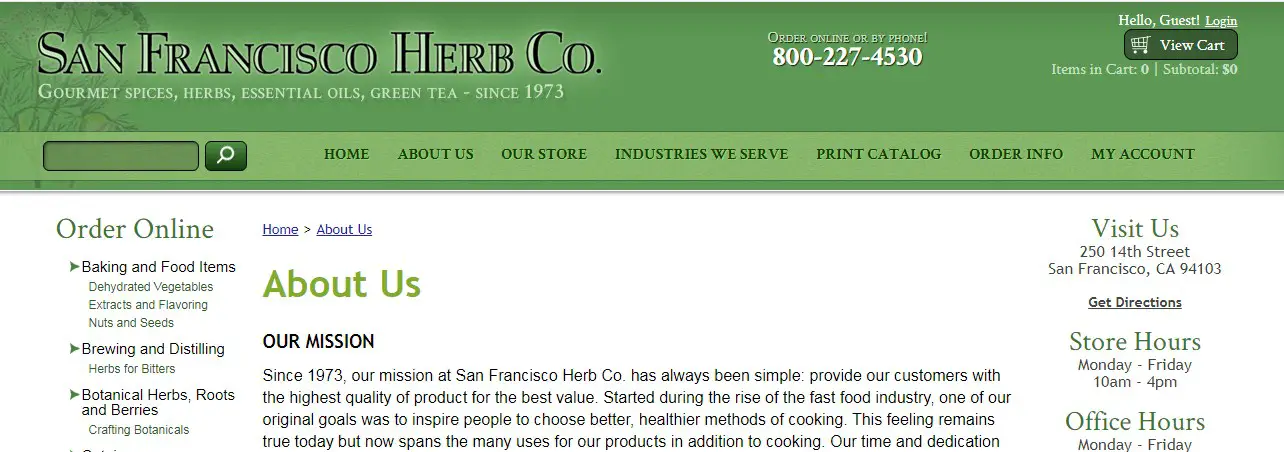 Company logo of San Francisco Herb Company