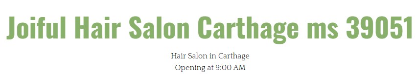 Company logo of Joiful Hair Salon Carthage ms 39051