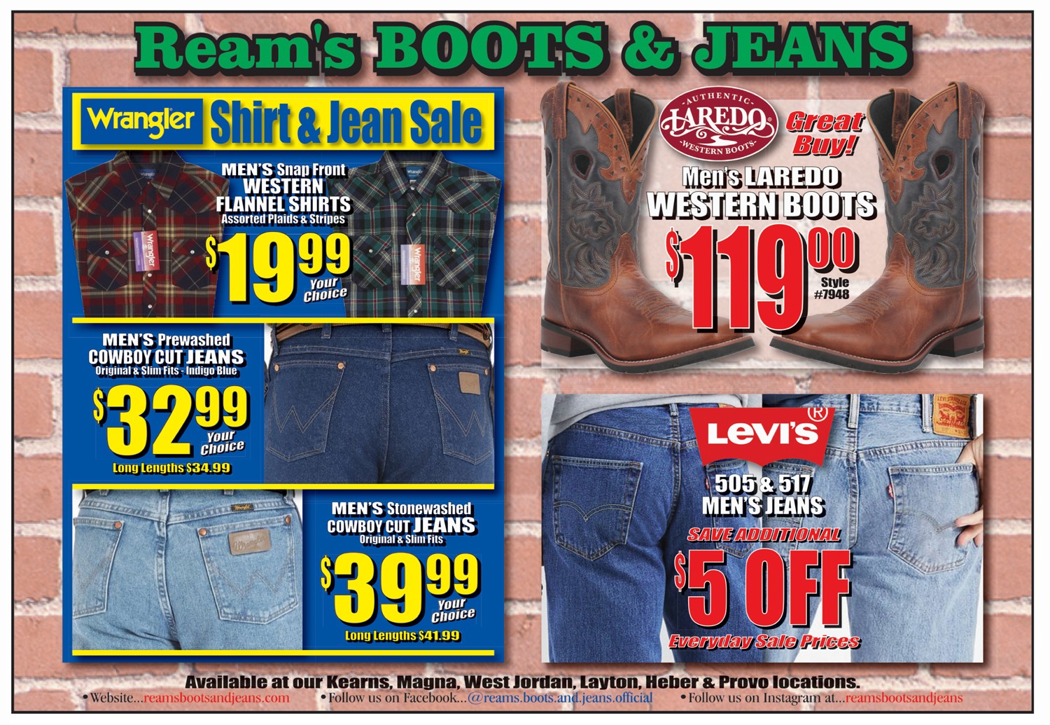 Reams Boots and Jeans