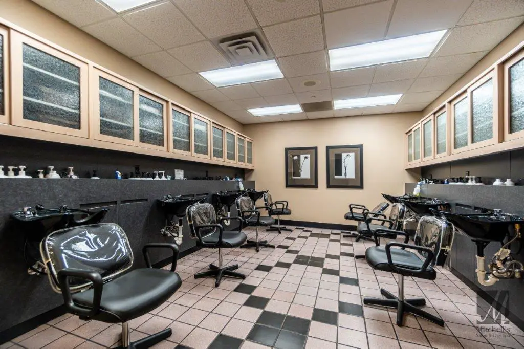 Hair dressing section at Cincinnati's top rated beauty salon Mitchell's Salon & Day Spa