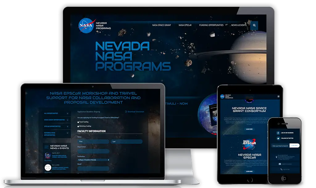 Nevada NASA Website Design