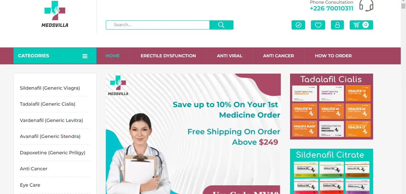 Medsvilla online generic medicine store