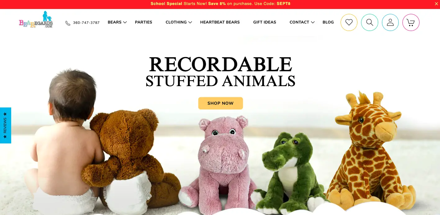 Recordable Teddy Bears & Stuffed Animals